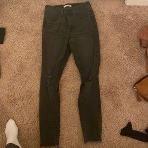 Madewell charcoal skinny jeans